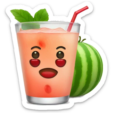  melon drink with cherry sticker