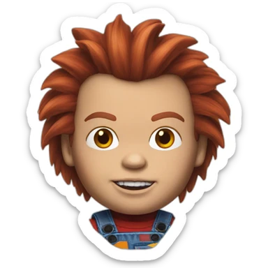 Chucky doll sticker