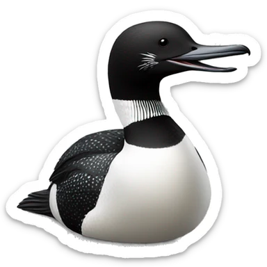 Common loon with Minnesota sticker