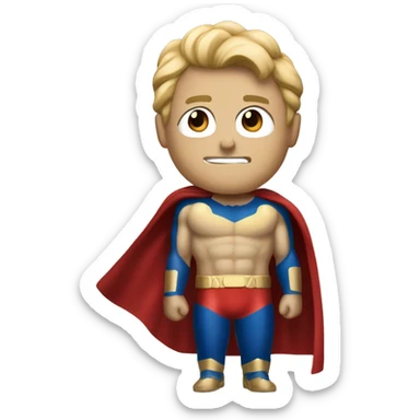 super homelander from "the boys" series with red eyes  sticker