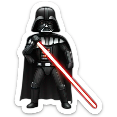 Dark Vador fighting whit a sabor sticker