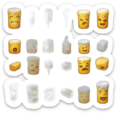 une sucrerie moelleuse, légère et fondante. Il est généralement en forme de petit cylindre ou de cube et de couleur blanche sticker