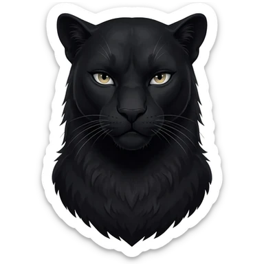 Gothic girl with black panther sticker