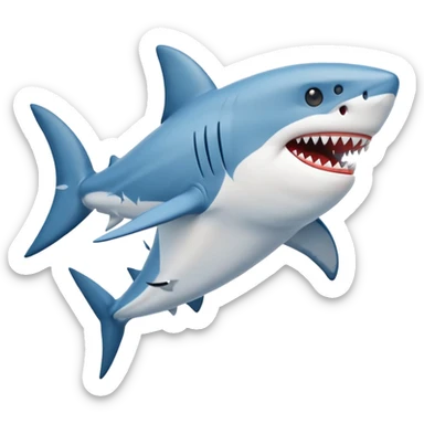 running shoe fitness emoji with shark sticker