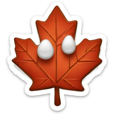 Pushpin with Canada maple leaf  sticker