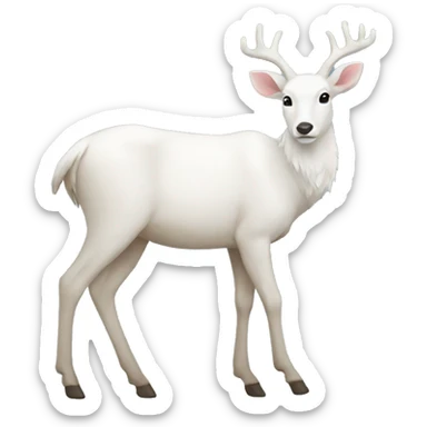 white deer sticker