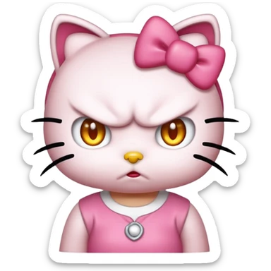 Hello Kitty als wütend aber süß  sticker