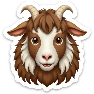 goat with long hairs sticker