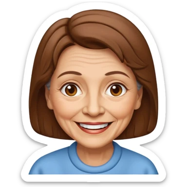 Old Lady 44 age brown hair light skin sticker