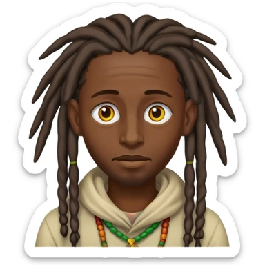 ethiopian with dreads  sticker