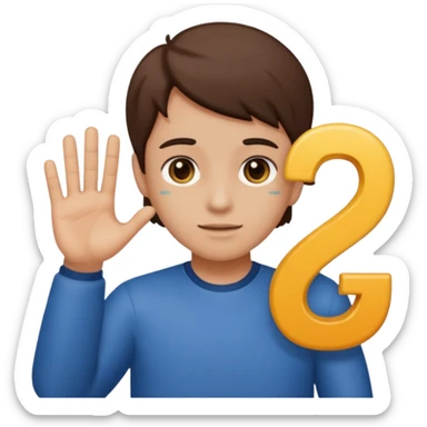 Person holding 67 sticker