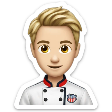 Cara de adolescente chef hincha de Club Atlético River Plate sticker