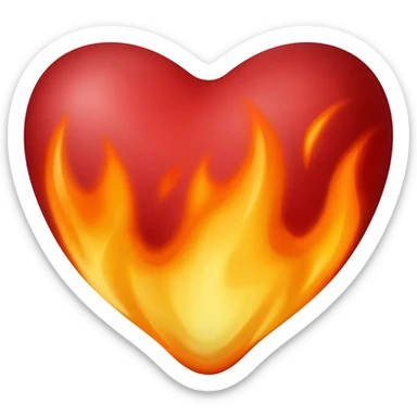 Fire real  heart full sticker