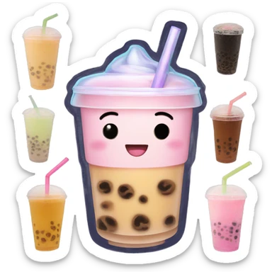 bubble tea aesthetic sticker