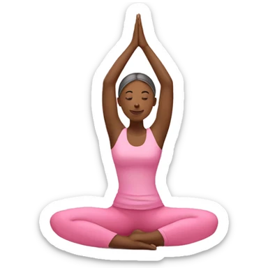 Lady doing yoga in pink  sticker