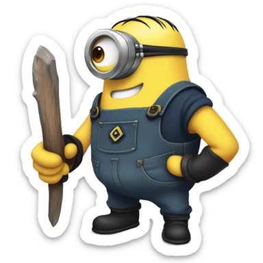 Mega minion dave sticker