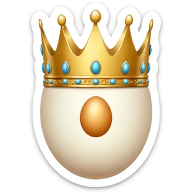 egg with crown sticker