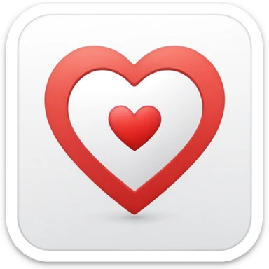 square social media post with a heart icon floating above it. The post includes a simple image and caption lines sticker