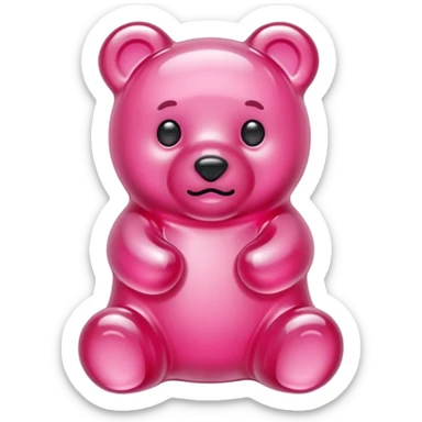 Pink Crystalline Gummybear sticker