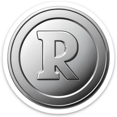 Russian ruble coin sticker
