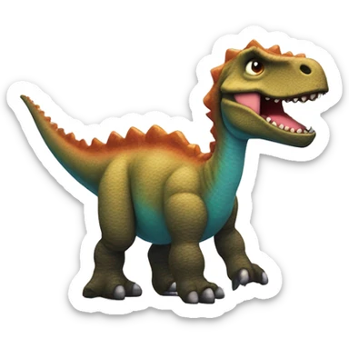 dinosaurio con bola de lana sticker