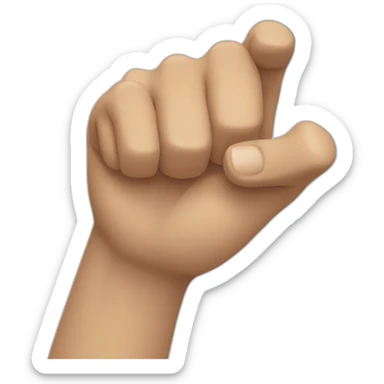 Punch hand gesture sticker