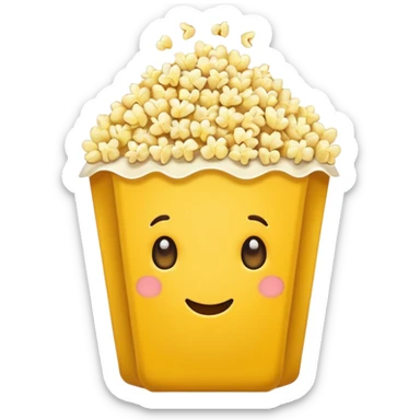 Popcorn with feet  sticker