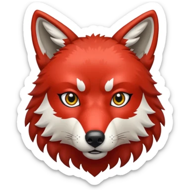 glitter red wolf apex predator sticker