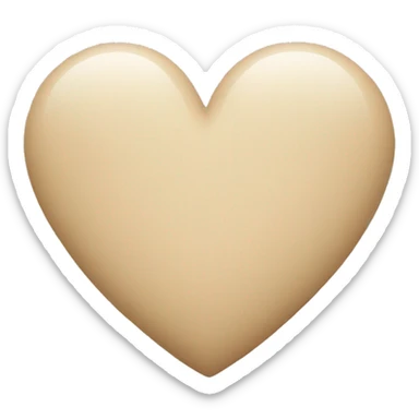 Beige heart sticker