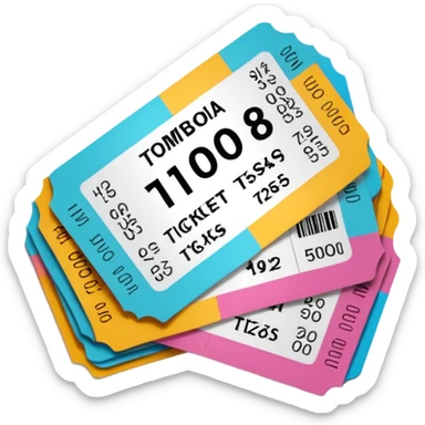 ticket tombola sticker