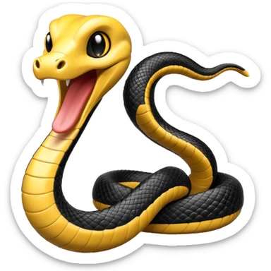 uma lamparina tradicional branca   com uma cobra  preta em volta  sticker