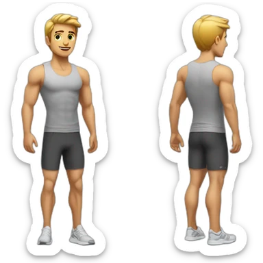 fitness guy full body sticker