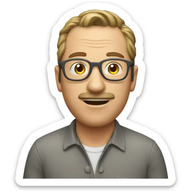 Un homme bourré qui mange des pâtes  sticker