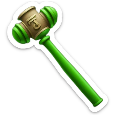 Green AI and judge hammer sticker