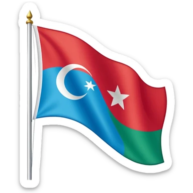 Doğu Türkistan Bayrağı+Türk Bayrağı+Azerbaycan Bayrağı sticker