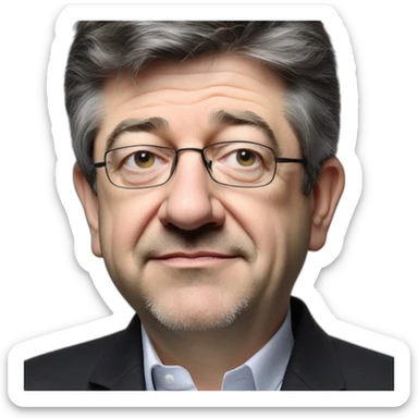 Jean Luc mélenchon qui crie  sticker