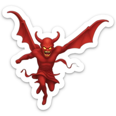 Satan fleeing sticker