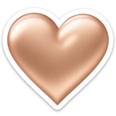 Rose gold heart sticker