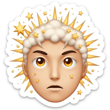 face with exploding mind and stars in eyes sticker
