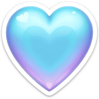 pastel goth heart with baby blue crystals sticker