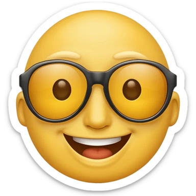 smiling face with sunglasses sticker