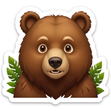 jungle wild bear sticker