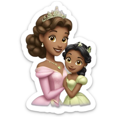 Princess Vaïana and Princess Tiana together  sticker
