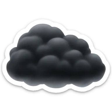 Black fog clouds  sticker