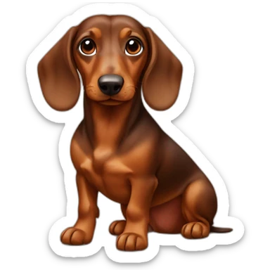 two brown daschund sticker