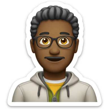 Create a man with peace minded sticker