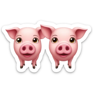 A pair of pigs  sticker