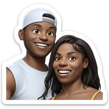 happy moment between friends sticker