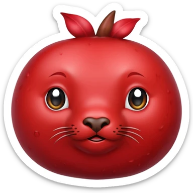 a seal as a pomegranate sticker