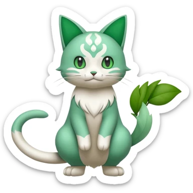 Sprigatito-Floragato-Meowscarada-Pokémon-Fakémon-animal-fusion (full body) sticker